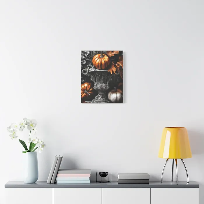 Earrings Printify Pumpkins Stretched Canvas Wall Art