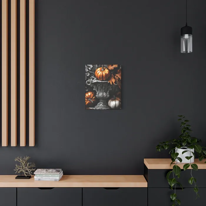 Earrings Printify Pumpkins Stretched Canvas Wall Art