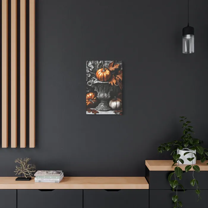 Earrings Printify Pumpkins Stretched Canvas Wall Art