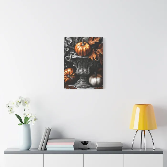 Earrings Printify Pumpkins Stretched Canvas Wall Art