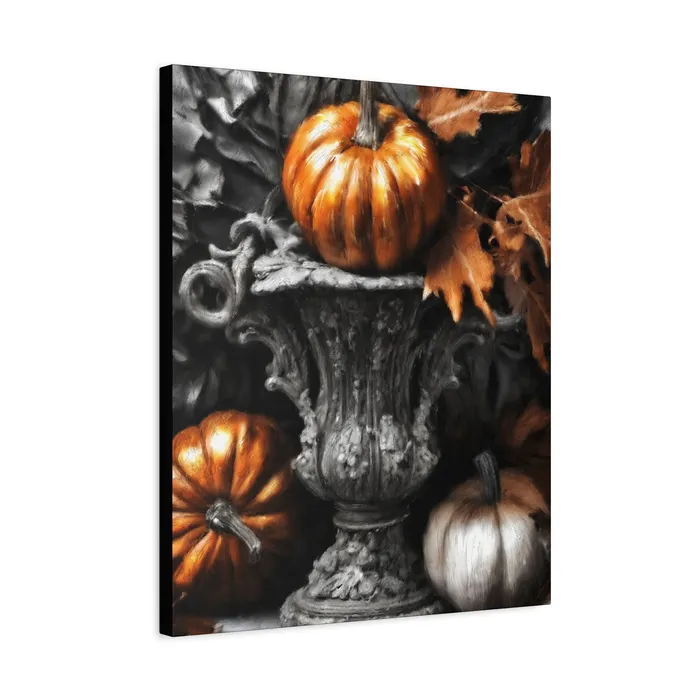 Earrings Printify Pumpkins Stretched Canvas Wall Art