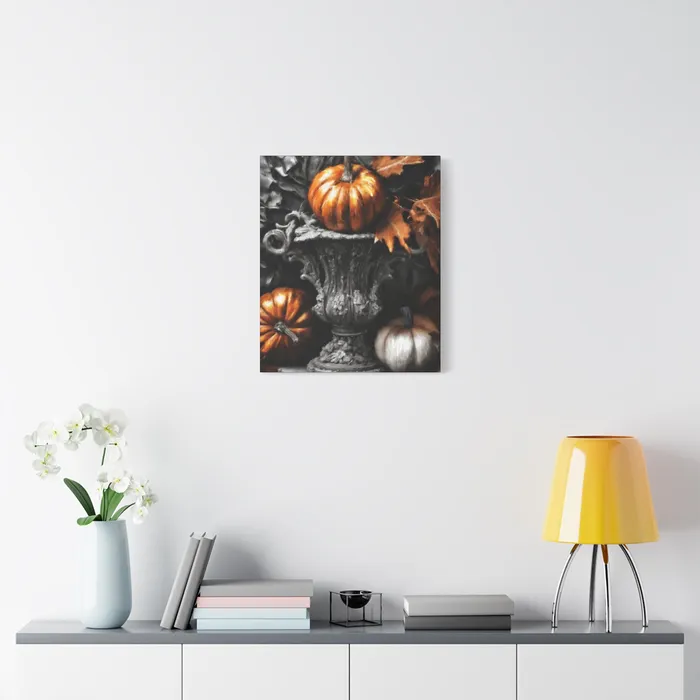 Earrings Printify Pumpkins Stretched Canvas Wall Art