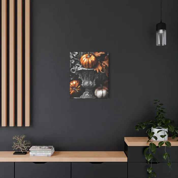 Earrings Printify Pumpkins Stretched Canvas Wall Art