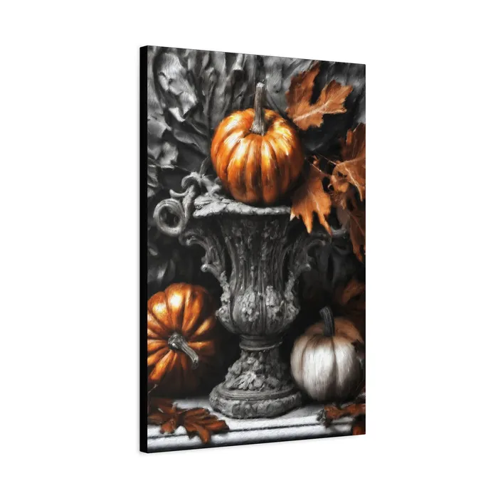 Earrings Printify Pumpkins Stretched Canvas Wall Art