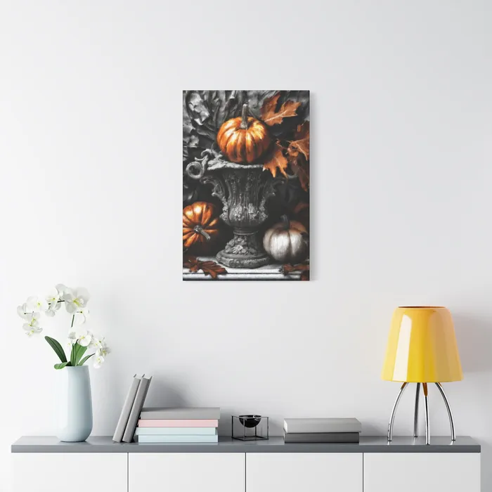 Earrings Printify Pumpkins Stretched Canvas Wall Art