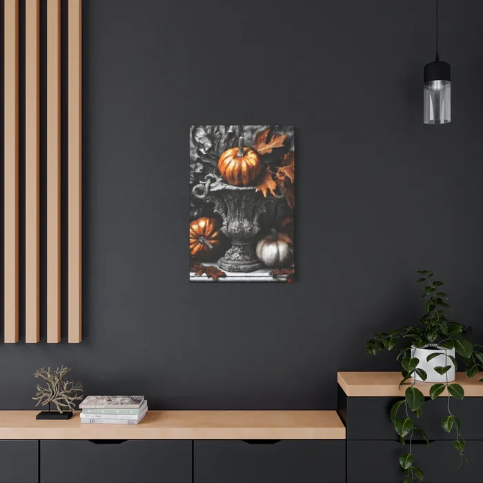 Earrings Printify Pumpkins Stretched Canvas Wall Art