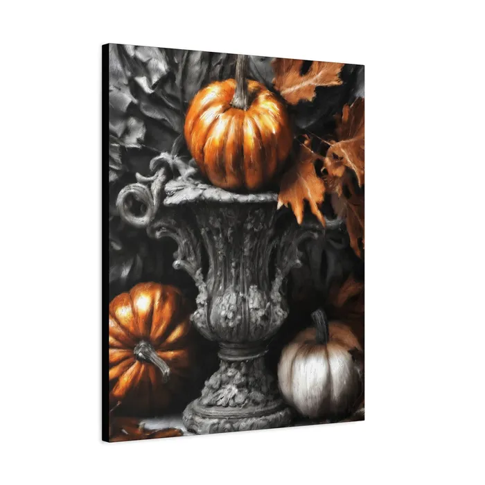 Earrings Printify Pumpkins Stretched Canvas Wall Art