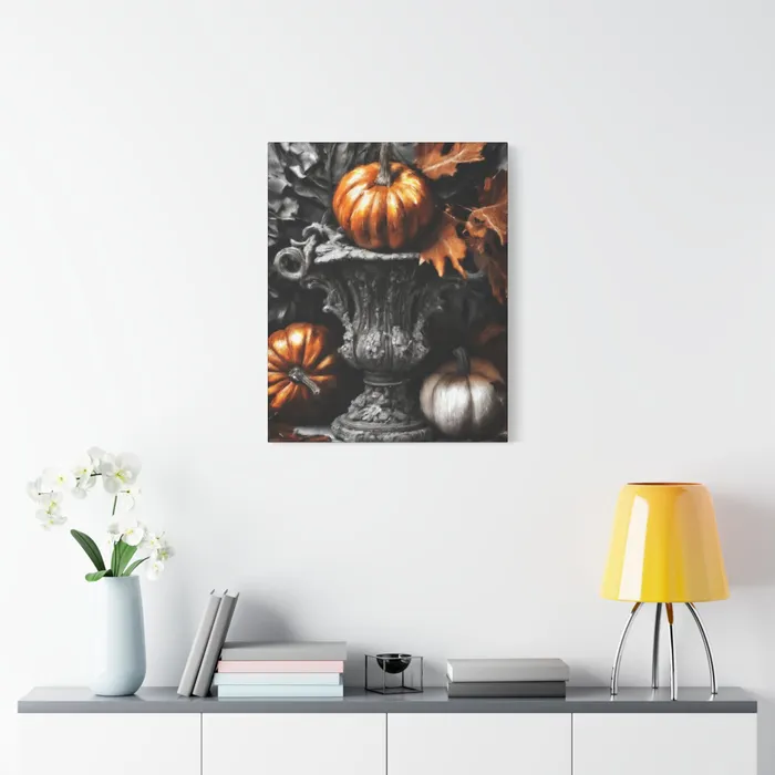 Earrings Printify Pumpkins Stretched Canvas Wall Art