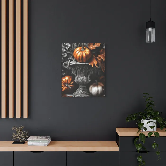 Earrings Printify Pumpkins Stretched Canvas Wall Art