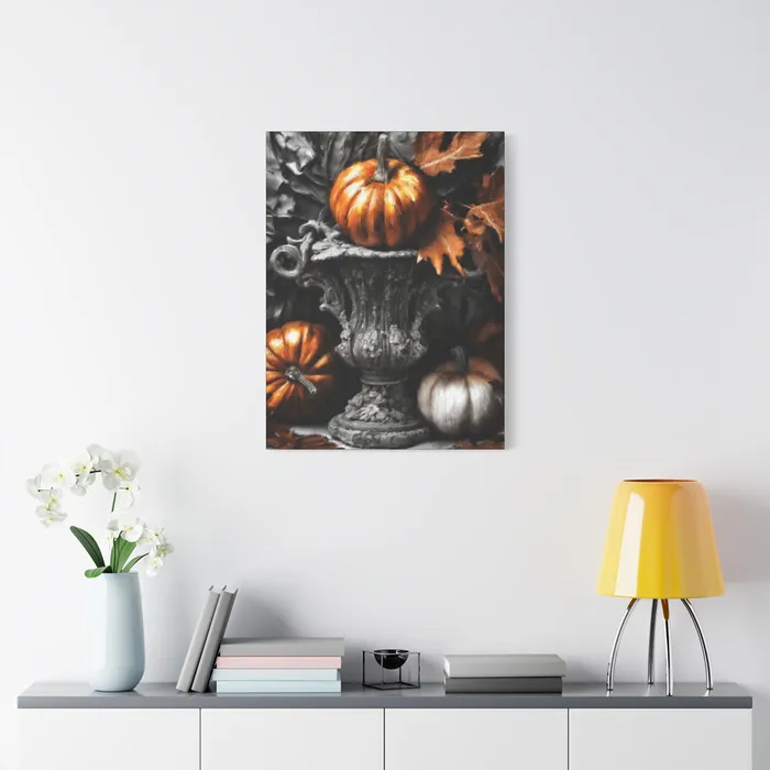 Earrings Printify Pumpkins Stretched Canvas Wall Art