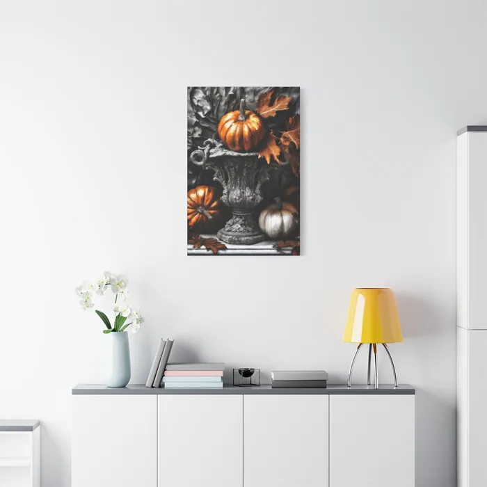 Earrings Printify Pumpkins Stretched Canvas Wall Art