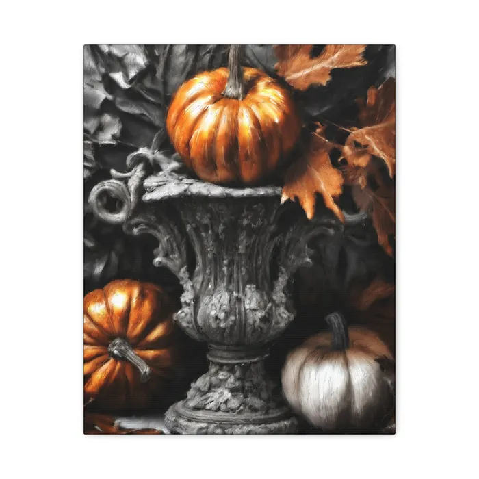 Earrings Printify Pumpkins Stretched Canvas Wall Art