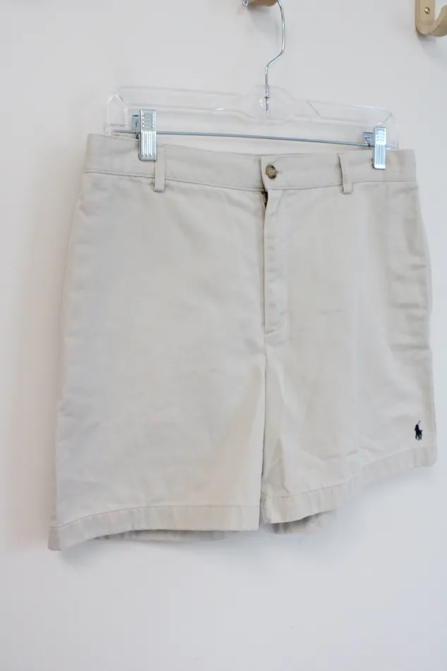 Earrings Ralph Lauren Ralph Lauren Sport Vintage Beige High Waist Cotton Khaki Shorts 10