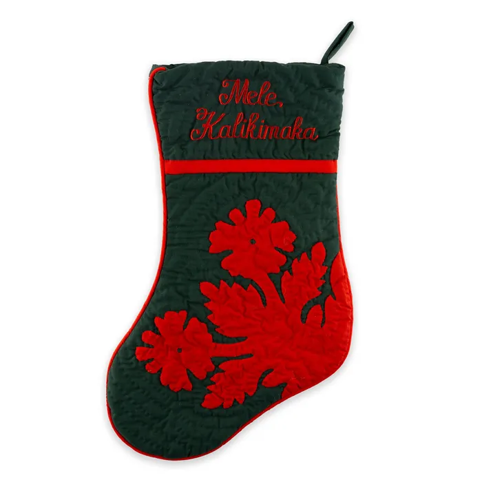 Earrings RTIMPORTS Quilted Mele Kalikimaka Red Hibiscus Christmas Stocking Earrings RTIMPORTS Quilted Mele Kalikimaka Red Hibiscus Christmas Stocking
