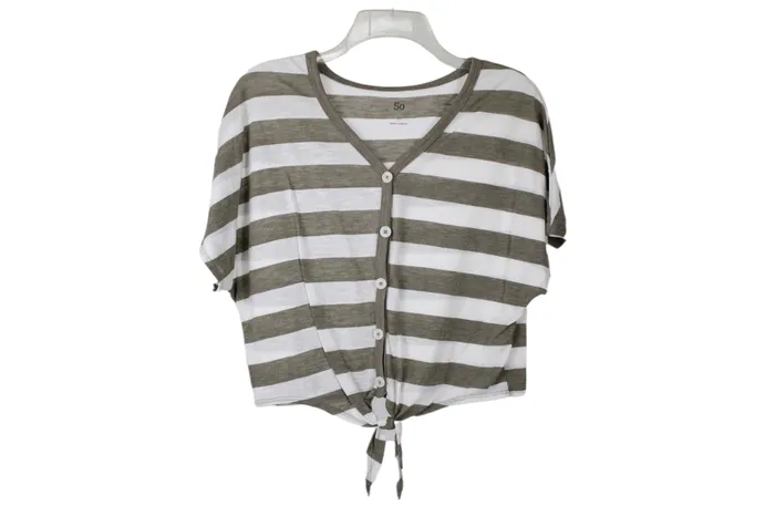 Earrings SO SO Brown Striped Top XS
