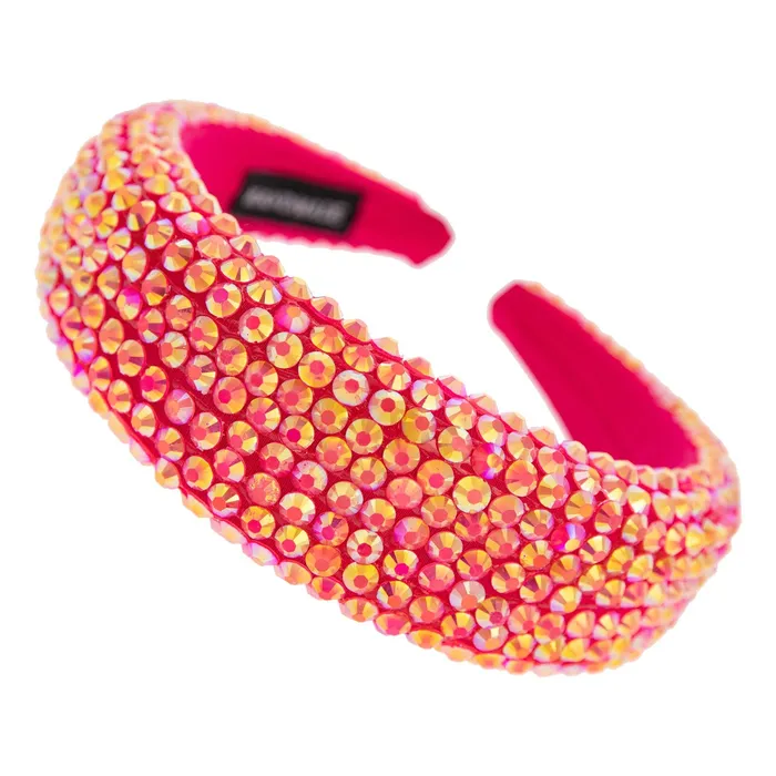 Earrings Something Special LA RHINESTONE EMBELLISHED WIDE HEADBAND FUSCHIA