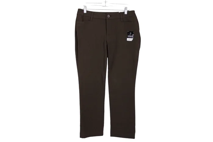 Earrings St Johns Bay NEW St Johns Bay Straight Leg Brown Pants 12 Petite Short