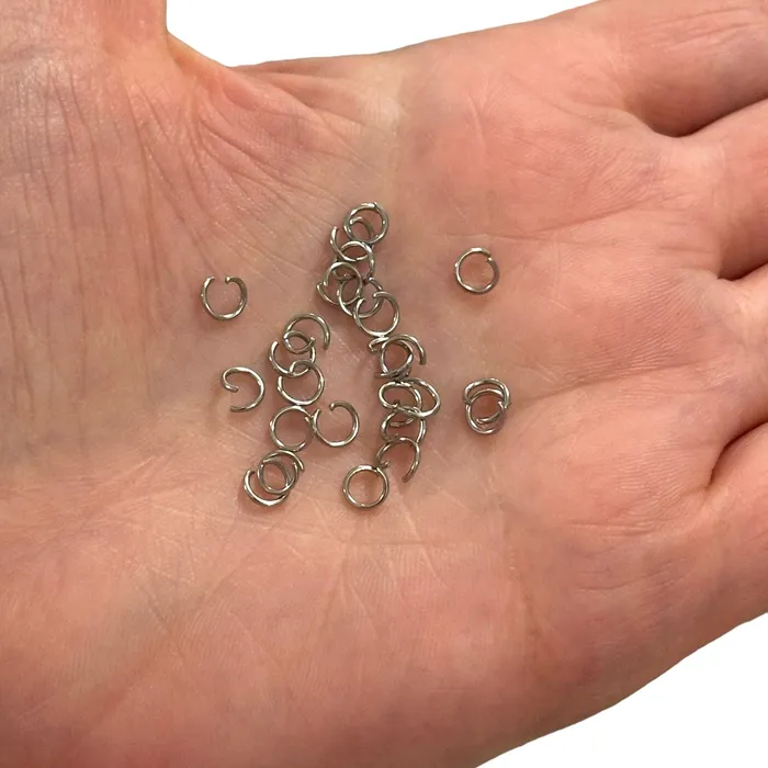 Earrings Stainless Steel 5mm Open Jump Rings 10 pcs in a pack Peppy Beads