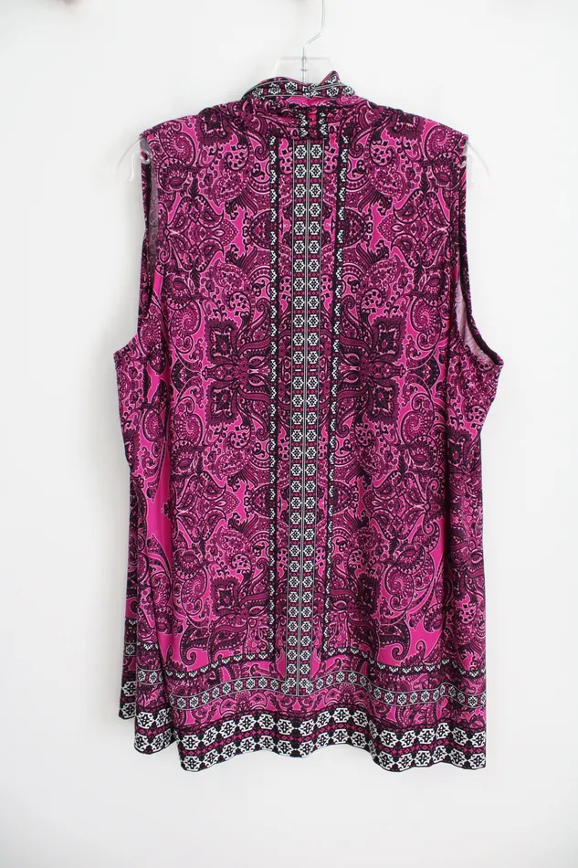 Earrings Susan Graver Susan Graver Pink Paisley Vest L