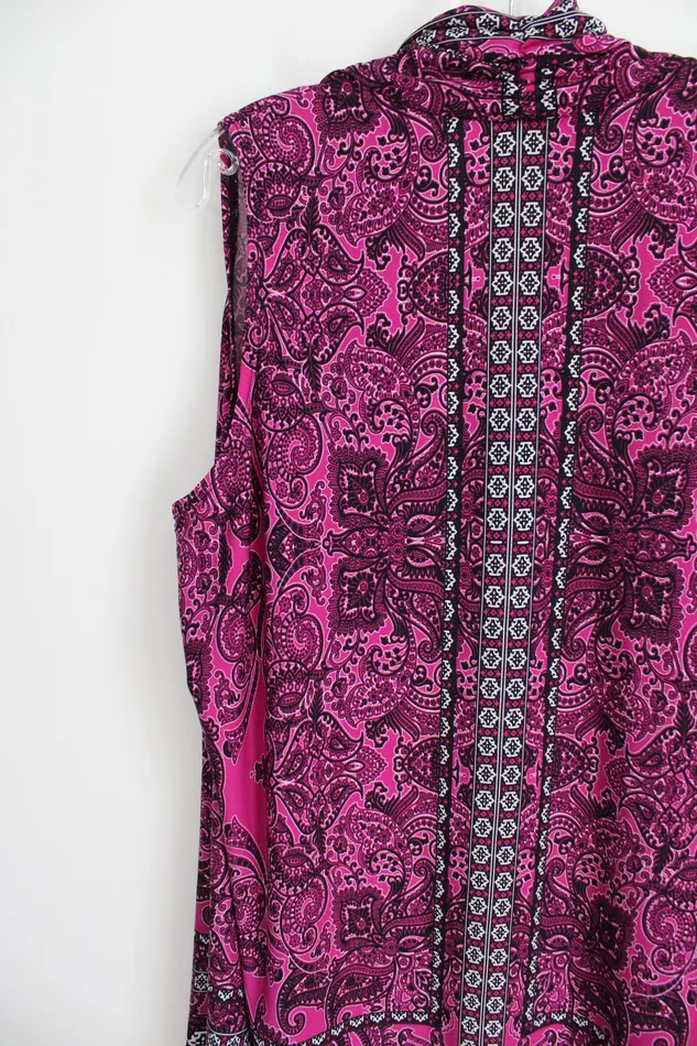 Earrings Susan Graver Susan Graver Pink Paisley Vest L
