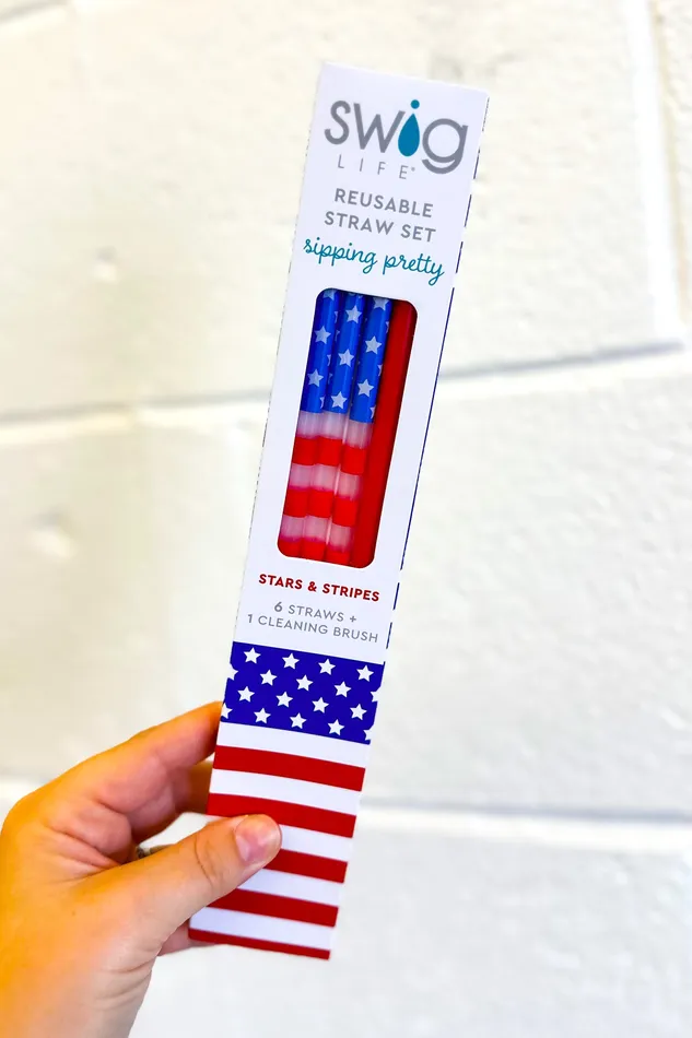 Earrings Swig Swig All American Reusable Straw Set