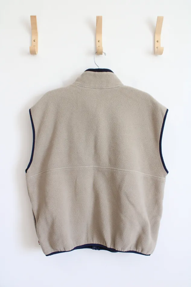 Earrings Timberland Tan Navy Fleece Full Zip Vest XL Timberland