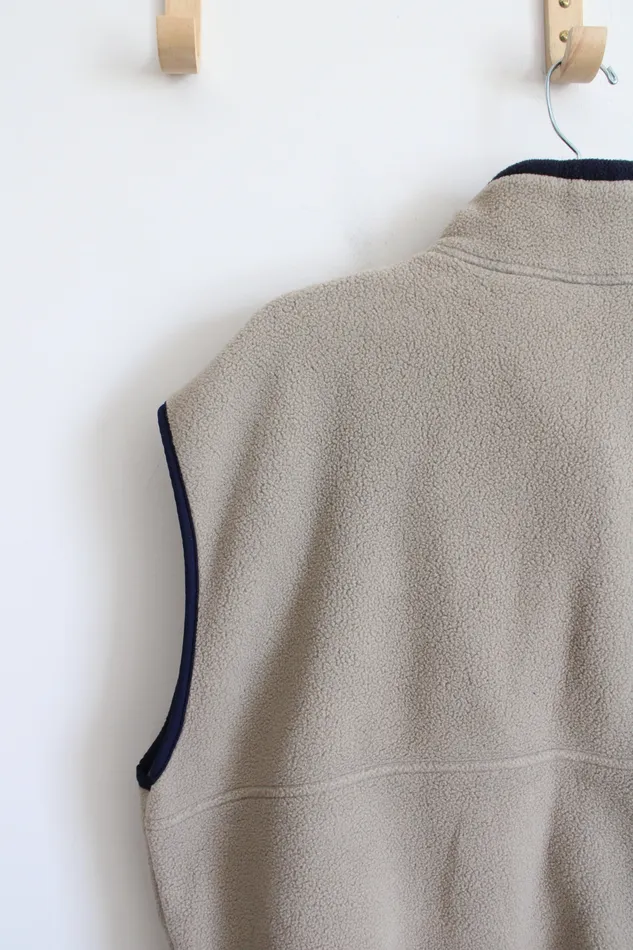 Earrings Timberland Tan Navy Fleece Full Zip Vest XL Timberland