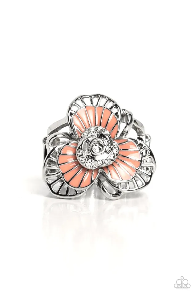 Earrings Tropical Trillium Orange Paparazzi Accessories