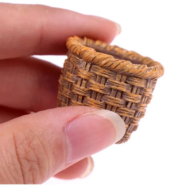 Earrings Woven Basket Dollhouse Accessory 112 Scale Miniatures by NC