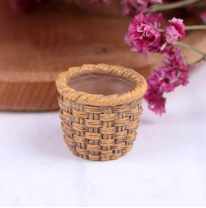 Earrings Woven Basket Dollhouse Accessory 112 Scale Miniatures by NC