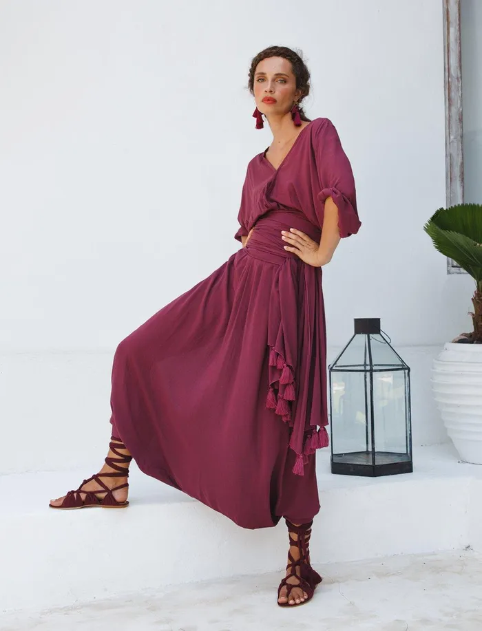 Erika Pea Earrings Vero Isla Jumpsuit