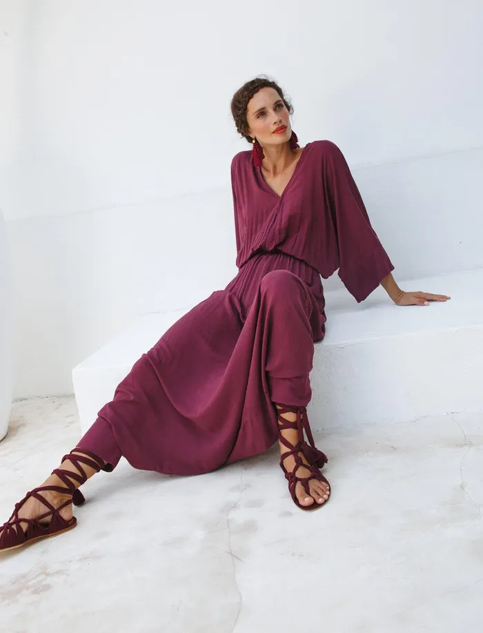 Erika Pea Earrings Vero Isla Jumpsuit