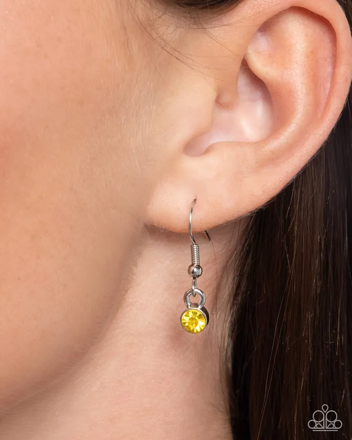 Esteemed Empire Yellow Paparazzi Accessories Earrings