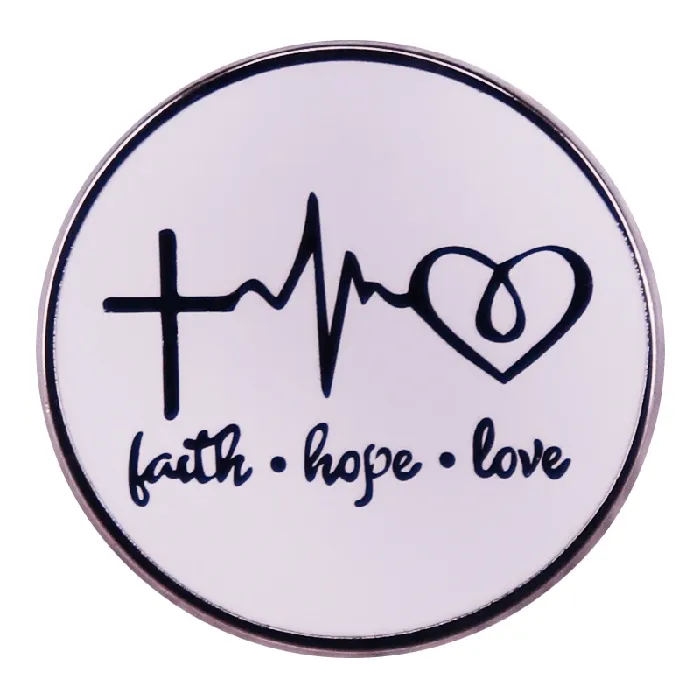 Faith Hope Love Enamel Pin Lords Guidance Earrings