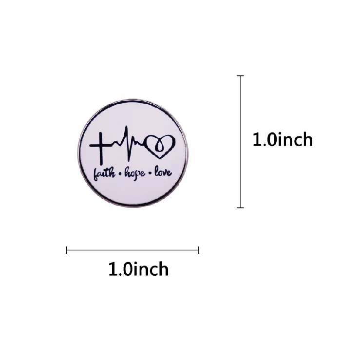Faith Hope Love Enamel Pin Lords Guidance Earrings
