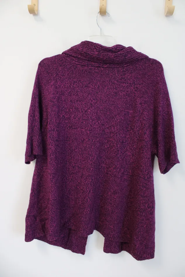 Fashion Bug Purple Pink Cardigan Sweater 1X Fashion Bug Earrings