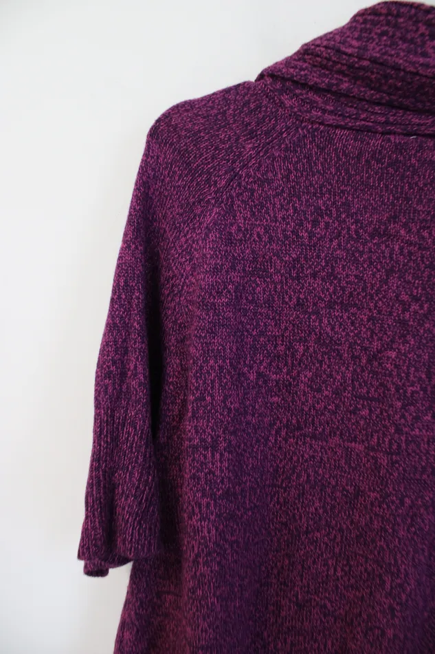 Fashion Bug Purple Pink Cardigan Sweater 1X Fashion Bug Earrings
