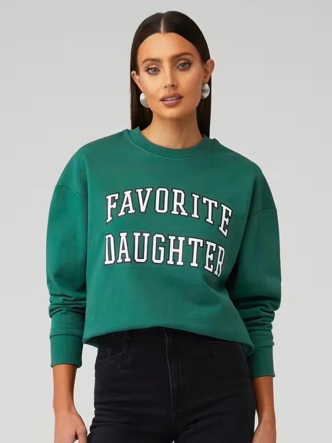 Favorite Daughter Earrings Favorite Daughter Collegiate Crewneck Sweatshirt