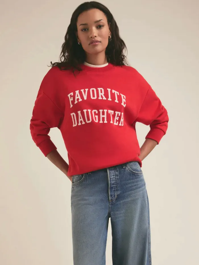 Favorite Daughter Earrings Favorite Daughter Collegiate Crewneck Sweatshirt