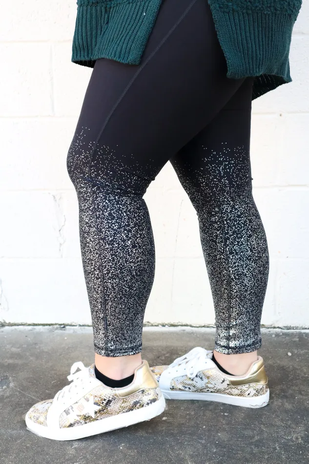 FLASH SALE Lynda Foil Print Leggings Mono B Earrings