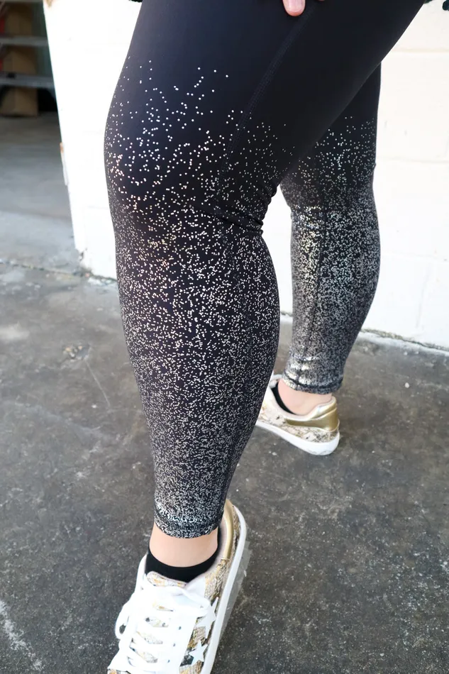 FLASH SALE Lynda Foil Print Leggings Mono B Earrings