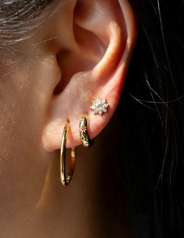 Foe Dear Earrings In The Stars Huggie Hoops readytoship