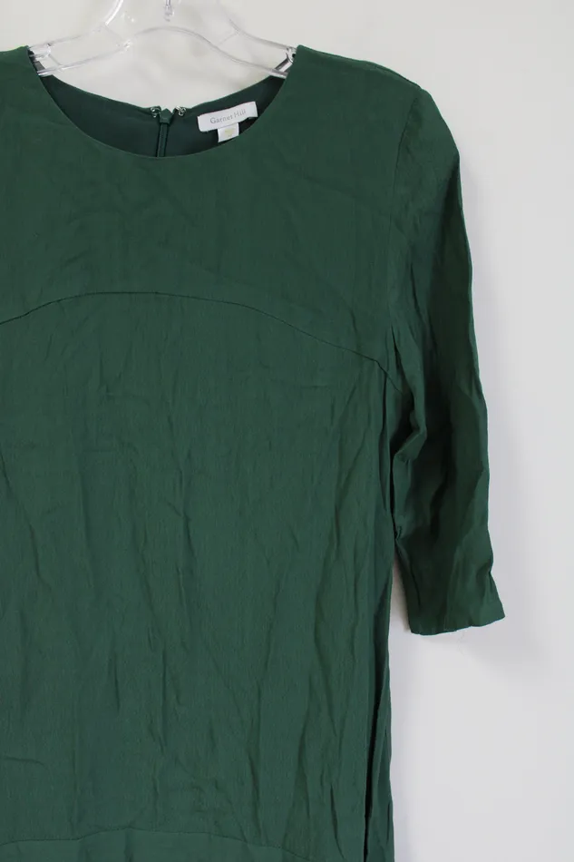 Garnet Hill Garnet Hill Evergreen Pocket Tunic Dress 04 Earrings