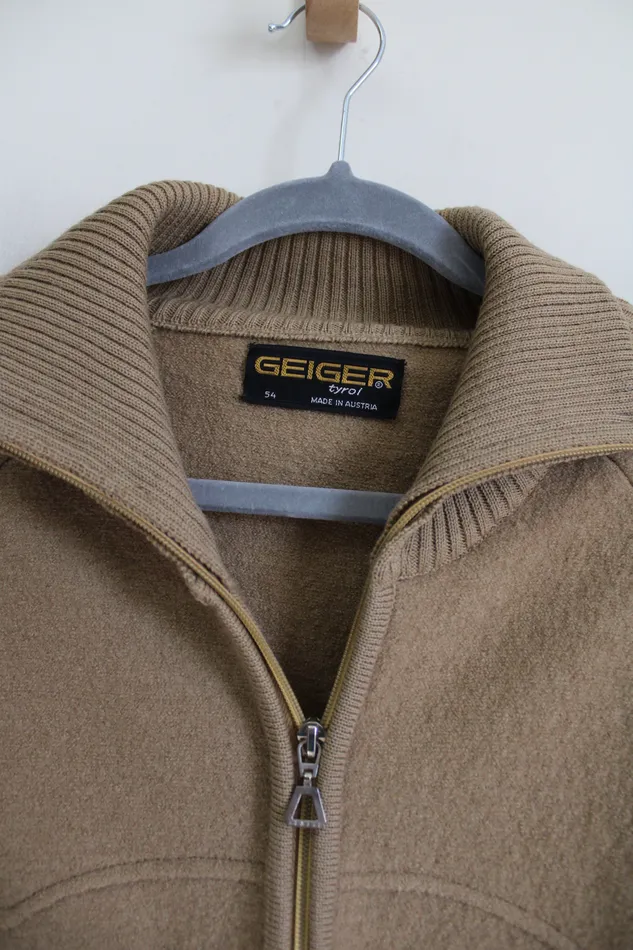 Geiger Earrings NEW Geiger Tyrol Tan Wool Jacket 54