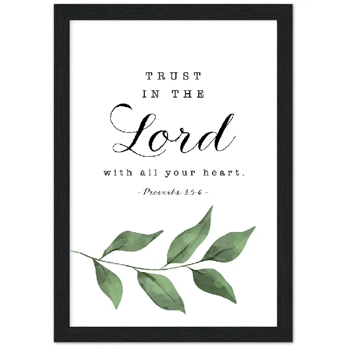 Gelato Earrings Proverbs 356 Leaves Matte Poster Wooden Frame A4