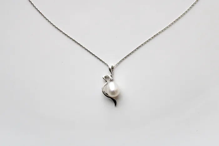 Genuine Pearl Sterling Silver Pendant Necklace Jubilee Thrift Necklaces