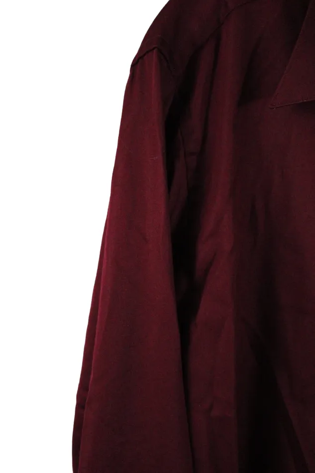 Geoffrey Beene Sateen Maroon Button Down Shirt L Geoffrey Beene Earrings