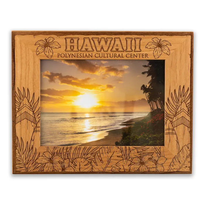 GIFTWORKSPLUS Earrings Wooden Surfboard Theme PCC Frame
