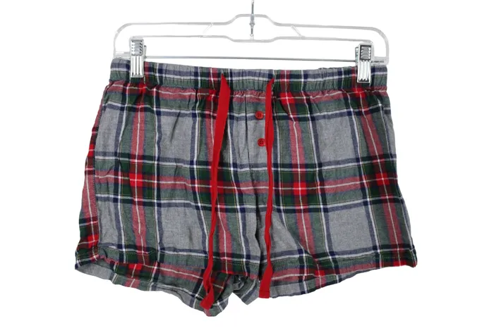 Gilligan OMalley Gray Plaid PJ Shorts XS Gilligan OMalley Earrings