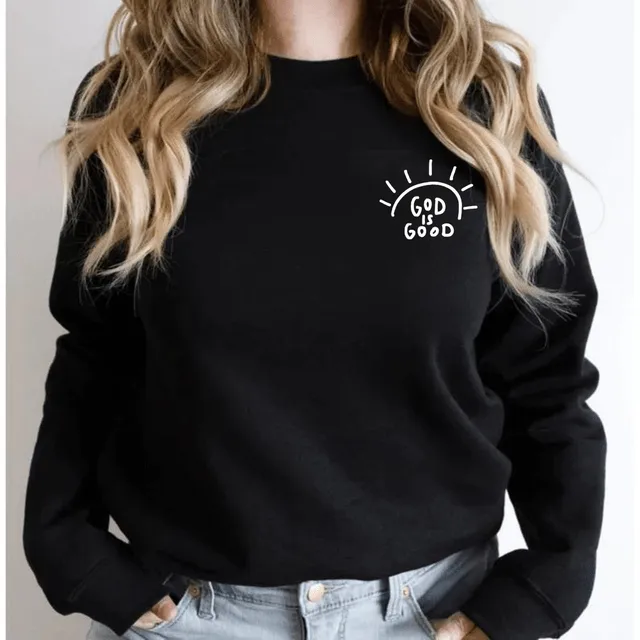 God is Good Christian Graphic Sweatshirt Lords Guidance Earrings